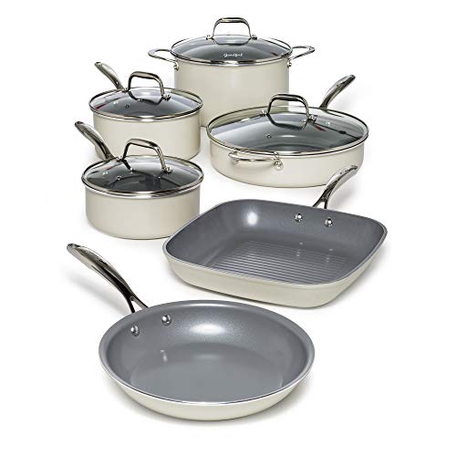 Goodful 10 Piece Cookware Set with TitaniumReinforced Premium Non