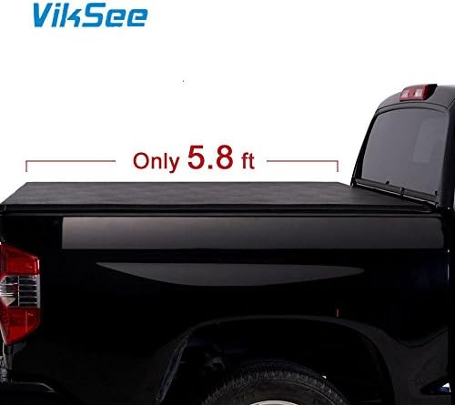 Viksee 5.8ft (68.4".-69.2") Lock & Roll Clamp On Soft Vinyl Roll-Up Tonneau Cover for 2004-2007 Silverado/Sierra Fleetside Truck Bed(Not for Models with Factory Utility Track System or Roll Bar)