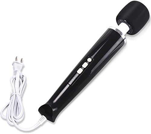 KOBOJE Electric Handheld Magic Massager for Women &amp; Men, Personal Corded Massage with 8 Multiple Powerful Vibrations, Power LED Body Therapeutic Massagers with Cord for Muscles (Black)