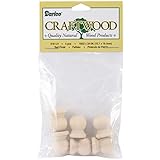 Darice 9161-21 Unfinished Natural Wood Ball Finial