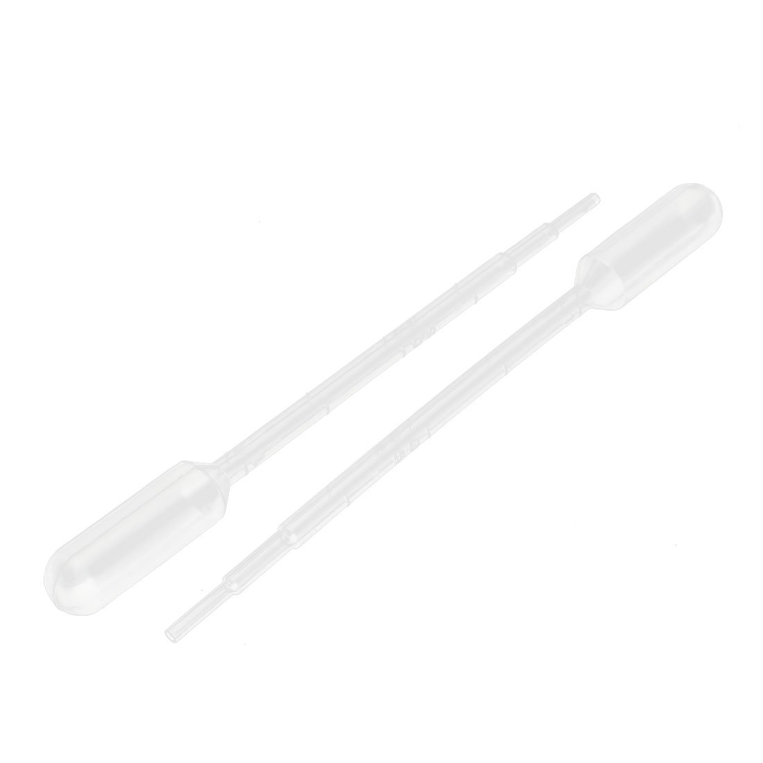 sourcingmap 2Pcs 1ML Plastic Disposable Eye Dropper Graduated Transfer Pipette Droppers