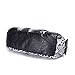 Angelkiss Women Top Handle Satchel Handbags Shoulder Bag Messenger Tote Washed Leather Purses Bag (Black Leopard)