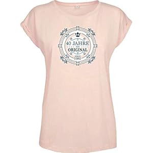Verjaardagsshirt: 40 jaar een origineel – jaargang 1981 – viertig sterren verjaardag T-shirt – 40e – dames vrouw…
