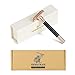 Adjustable Double Edge Safety Razor, The Crusader by VIKINGS BLADE, Long Handle, Butterfly Twist-To-Open Head, Eco Friendly, Luxury Leatherette Case. Smooth, Close, Clean Shaving (Variation: Ragnarr)