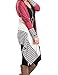joyliveCY Women's Open Front Cardigan Drape Tops Strip Blouse Loose Outwear Wine Red XL