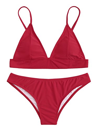Sweatyrocks women s sexy bathing suits solid thong adjustable str…