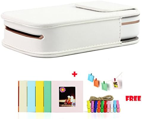 Prugna HP Sprocket Photo Printer Case PU Leather, Shockproof, Not Hide The Photo Outlet, Protective Case with Gift Picture Frame