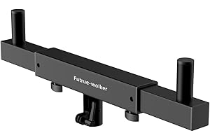 Futrue-Wolker Dual Speaker Bar Mounting, Fork Bracket 35mm Heavy Duty for Subwoofers Adjustable Width from 16.7" to 23.7" Support 66lbs Speakers, 1 Pack Black