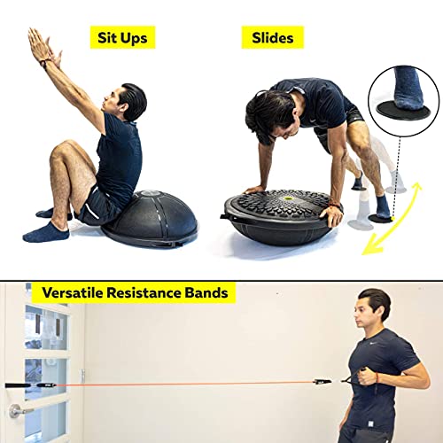 Half Balance Trainer 3in1 Bundle (Resistance Bands + Ab Core Sliders