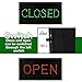Open Closed Signs for Business - Led Open Closed Sign - Motion Light Sign with US Plug and On/Off Switch - Great for Bar, Coffee Shop, Pizza Store, Restaurant, Hotel, ATM and Party (Open Closed)