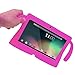 WOVTE 7 Inch Silicone Rubber Gel Soft Skin Case Cover with Handles for Android 7 A13 Dual Core Q88 Tablet Magenta
