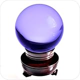 Amlong Crystal Purple Crystal Ball 50mm (2 in.) Including Wooden Stand and Gift Package