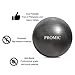 PROMIC Exercise Ball (55 cm) with Foot Pump, Professional Grade Anti Burst & Slip Resistant Stability Balance Yoga Ball for Yoga, Workout, Cardio Drumming, Classroom, Work Ball Chair (Black)