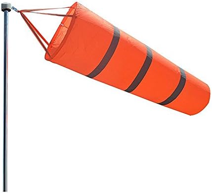 Airport Windsock Rip-stop Outdoor Rainbow Wind Measurement Sock Bag with Reflective Belt(30" 40" 60") (40")
