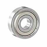 Podoy 10 Pcs Metal Shielded Deep Groove Radial Ball Bearing for 625 ZZ 5mm x 16mm x 5mm