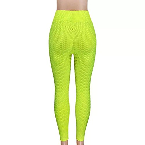 GBSELL Women Ruffle Funny Sports Gym Yoga Workout Athletic Leggings Pants (XL, Green) - Thumbnail 3