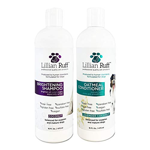 Lillian Ruff Brightening Shampoo & Oatmeal Conditioner Set For Dogs