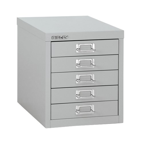 Bisley Desktop 5 Drawer H325xW279xD380mm Steel Color Black