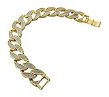 Men's Iced Out Miami Cuban Link Bracelet (Cuban Link Gold)