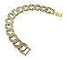 Exo Jewel Men's Iced Out Miami Cuban Link Bracelet (Cuban Link Gold)
