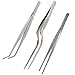 Teanfa Tongs Tweezers，Stainless Steel Tongs tweezer with Cooking Utensils/Precision serrated tips