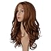 Tofafa Auburn Brown Lace Front Wig 100% Heat Resistant Synthetic Hair Long Wave Wig for Women 18 Inches