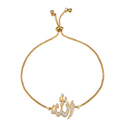 Allah bracelet cubic zirconia adjustable muslim jewelry…