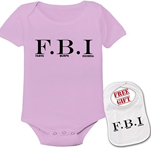 " FBI "Cute Custom boutique Baby bodysuit onesie &amp; matching bib