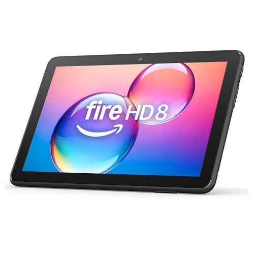 Amazon Fire HD 8-Tablet (Neueste Generation), 8-Zoll-HD-Bildschirm, 4 GB RAM, 64 GB Speicher, brillant und leistungsstark, für Unterhaltung unterwegs,