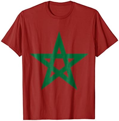 Morocco Flag T shirt Moroccan -Russia World Soccer 2018 Tee