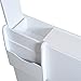 Organizedlife Narrow Side Table with Paper Holder Organizer for Small Spaces,Freestanding Bathroom Cabinet, Without Assembly White