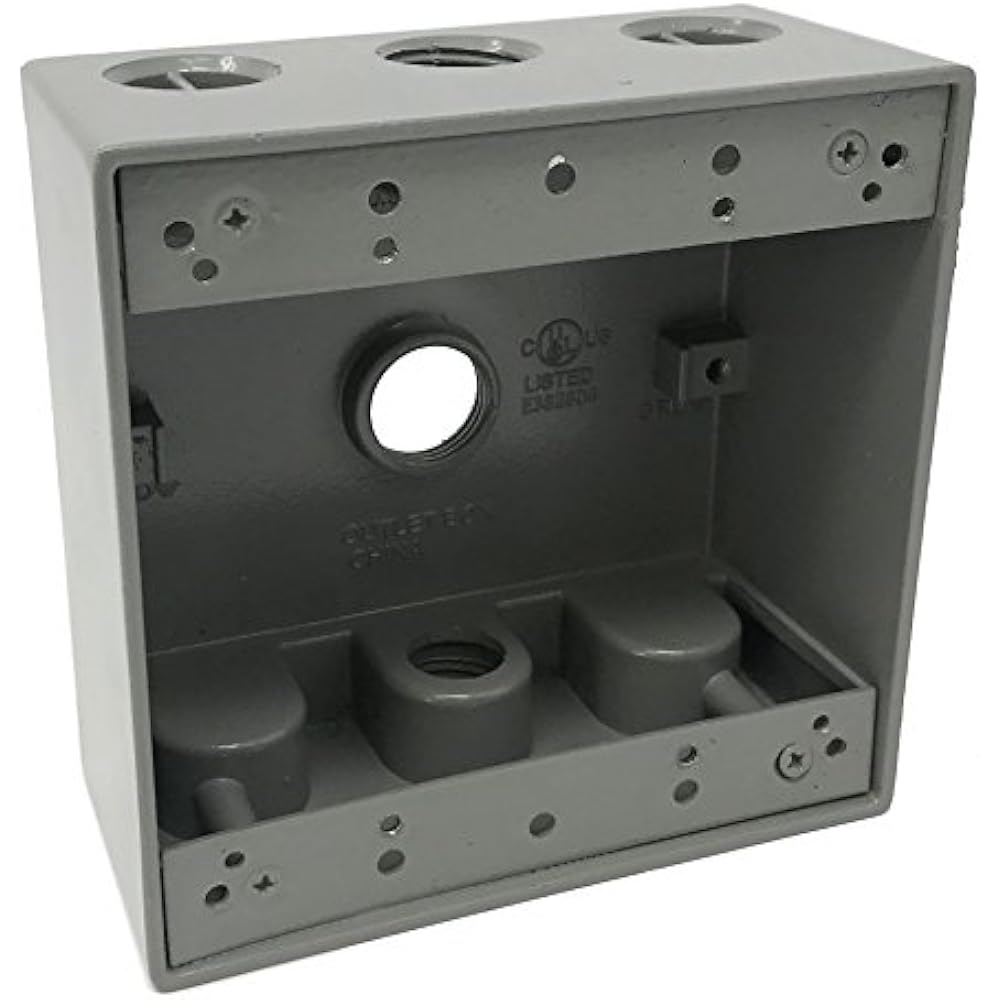 2Gang 3 1/2" Holes Weatherproof Rectangular Exterior 2Gang 3 1/2" Holes Weatherproof Rectangular Exterior