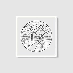 Framed Canvas Home Artwork Decoration Night Canvas Wall Art for Living Room, Bedroom - 16x16 inches