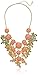 Amazon Collection Beaded Cabochon Chain Statement Necklace, 18.5