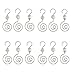 HOHIYA 36 Pc Ornament Hooks Hangers Christmas Decorative Hanging Stainless Wire with Acrylic Crystal Jeweled Clear Taiwan Made 2.5inch Silver