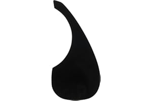 MECCANIXITY Acoustic Guitar Pickguard Fit 41 Inch Self Adhesive Right Handed Acoustic-Electric Guitar Parts Long Water Drop Shape Black