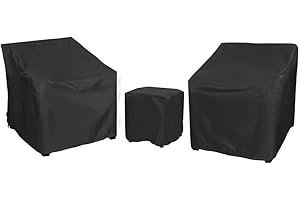 Waterproof Patio Cover Set for Outdoor Sofa and Table with 210D Oxford Fabric and 3 Piece Configuration for Full Protection (