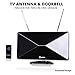 TV Antenna with Built-in Ring Doorbell, ANTOP Digital HDTV Antenna Indoor 50 Miles Long Range with Built-In Wireless Doorbell Chime Alert System 2 In 1 Design