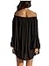 Women's Off Shoulder Boho Swimsuit Cover-Up Tunic Top Mini Dress S Black