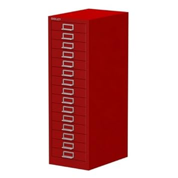 Bisley 15 Drawer Cabinet Red Amazon Co Uk Kitchen Home