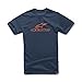 ALPINESTARS Men's Modern Fit Short Sleeves 146 GSM Logo T-Shirt, Always Navy/Orange, XL