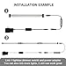 10 Levels Dimmable Under Cabinet Lighting Remote Control Warm White Under Counter Lights 12W 900LM LED Closet Lights Bar, 24W Fluorescent Tube Equivalent for the shelf, cabinets, bookcase