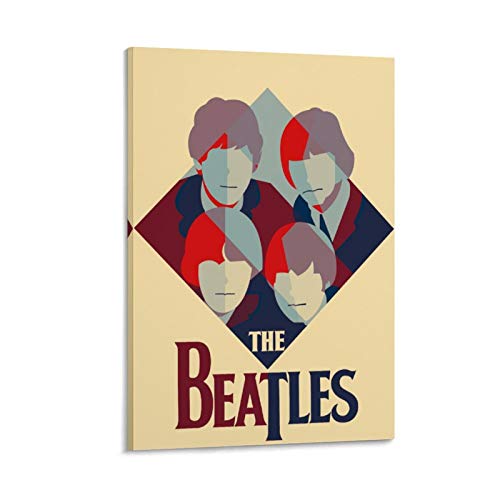 XYDQ Poster décoratif rétro du groupe des Beatles pour salon, chambre à coucher 50 x 75 cm - Les Beatles, Paul McCartney, John Lennon, RIngo Starr, George Harrison XYDQ Poster décoratif rétro du groupe des Beatles pour salon, chambre à coucher 50 x 75 cm