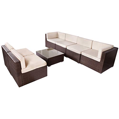U Max 5 14 Pieces Patio Pe Rattan Wicker Buy Online In Colombia At Desertcart