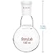 StonyLab Glass 100ml Heavy Wall Single Neck 1 Neck Round Bottom Flask RBF, with 24/40 Standard Taper Outer Joint – 100ml