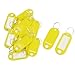 20pcs Key ID Tags Name Card Labels Keyring Keychain Yellow
