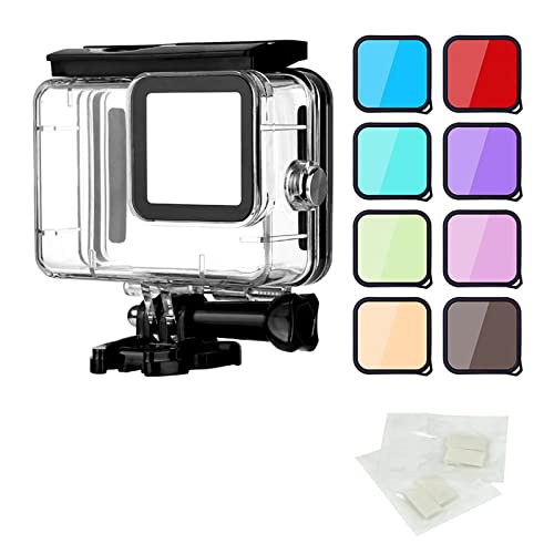 for Gopro Hero11 10 9 Black Accessories Waterproof Protection Housing Case Diving 60M Protective for Gopro Hero 11 Black 10 9 Sports Camera with 8pcs Lens Diving Cover Lens Filter