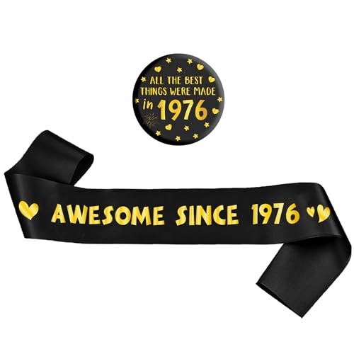 50th Birthday Sash Black Gold