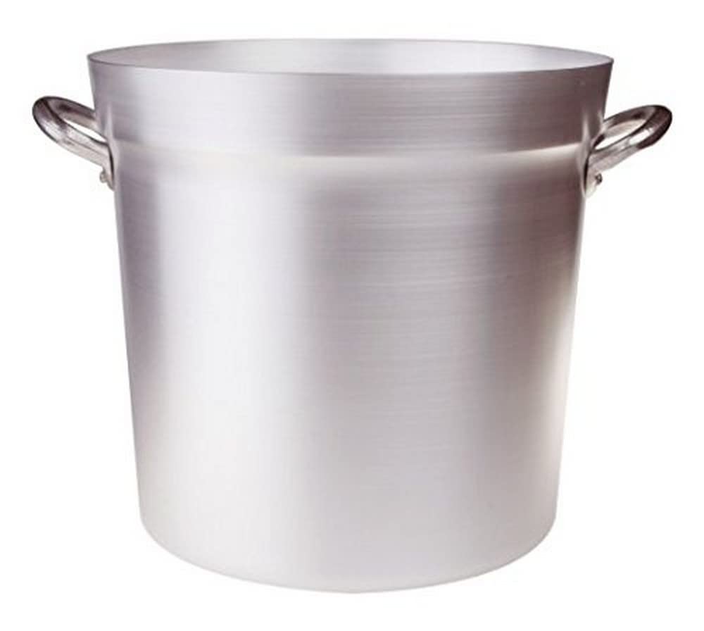 Pentole Agnelli FAMA85BS32 Aluminum Tomato Pot with 2 Handles, North Type, Diameter 32 cm, 25 Liters, Silver