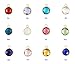 Adabele 1 Set Grade A Mixed Birthstones 6mm Austrian Crystal Beads Gold Plated Copper (12pcs) for Earrings Bracelet Necklace Jewelry Making CCP2-G